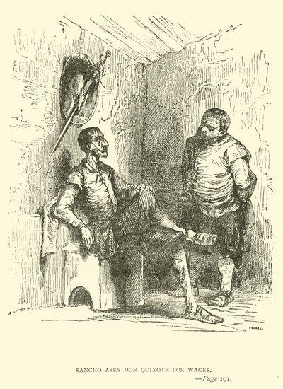 Sancho chiede a Don Chisciotte il salario da John Gilbert